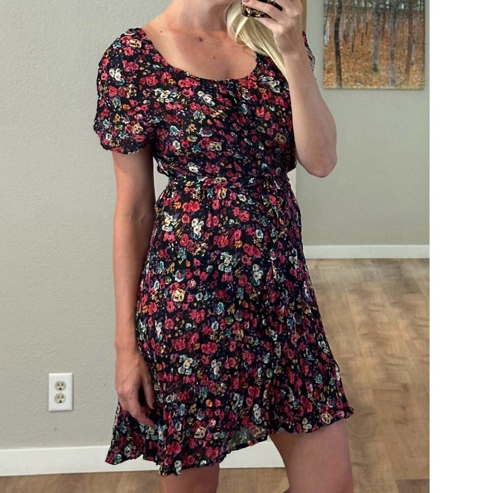 NC 17 by Danielle Karen Vintage 90s Floral Button‎ Up Mini Dress